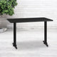 Black |#| 30inch x 48inch Rectangular Black Laminate Table Top with 5inch x 22inch Table Height Bases