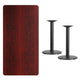 Mahogany |#| 30inch x 60inch Mahogany Laminate Table Top with 18inch Round Table Height Bases