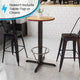 33inch x 33inch Restaurant Table X-Base with 4inch Dia. Bar Height Column & Foot Ring