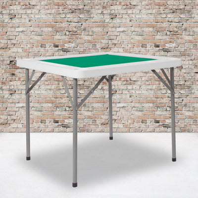 34.5" Square 4-Player Folding Card Game Table with Playing Surface and Cup Holders - View 2