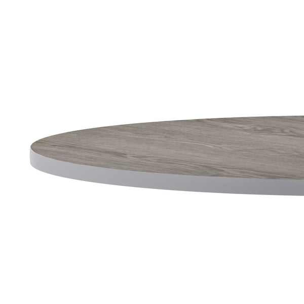 White/Gray |#| 36inch Round Table Top with White or Gray Reversible Laminate Top