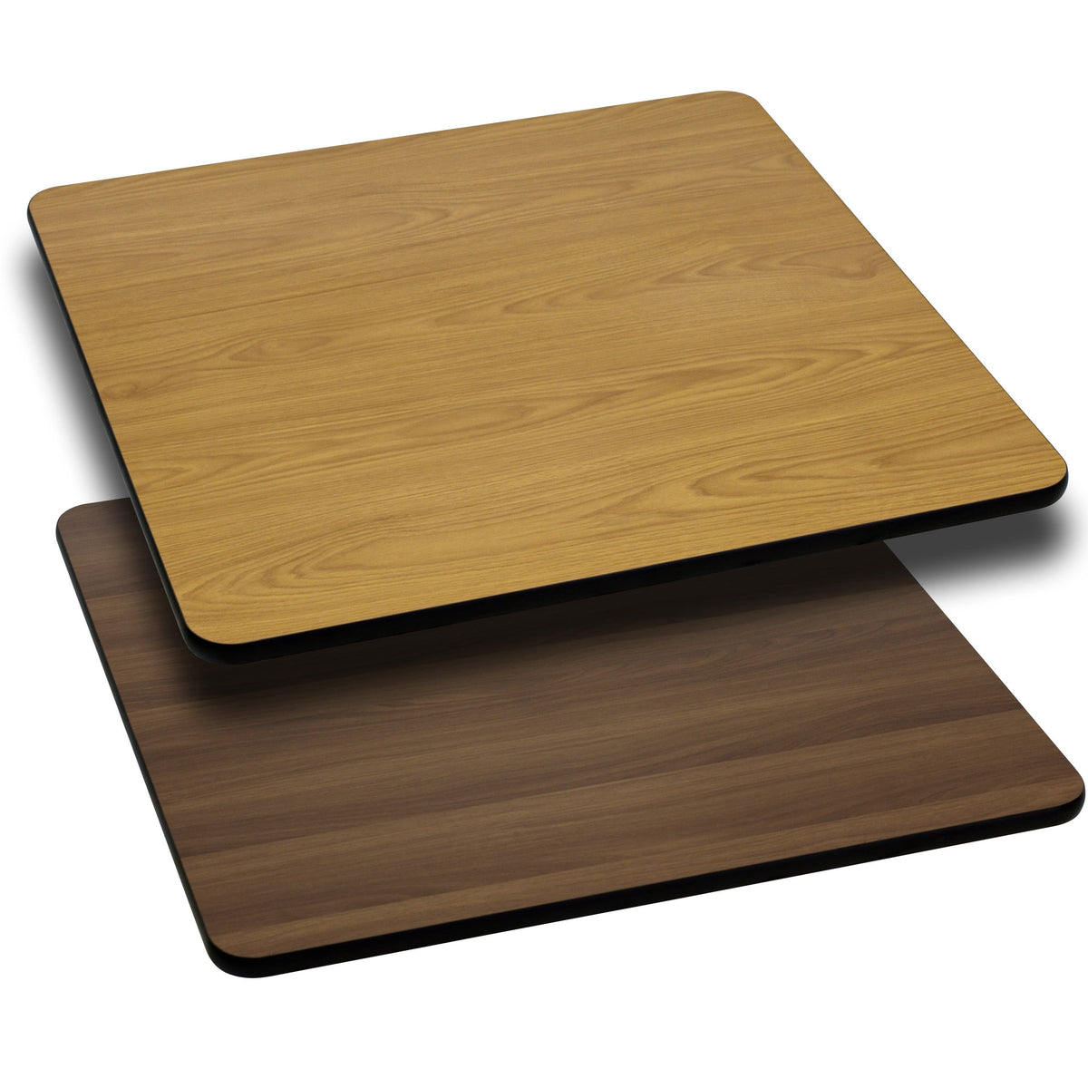 Natural/Walnut |#| 36inch Square Table Top with Natural or Walnut Reversible Laminate Top