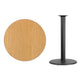 Natural |#| 36inch Round Natural Laminate Table Top with 24inch Round Bar Height Table Base