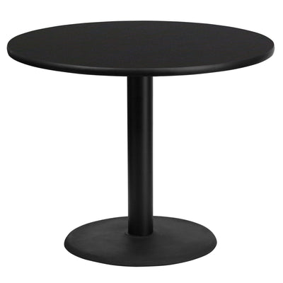 36'' Round Laminate Table Top with 24'' Round Table Height Base - View 1