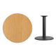 Natural |#| 36inch Round Natural Laminate Table Top with 24inch Round Table Height Base