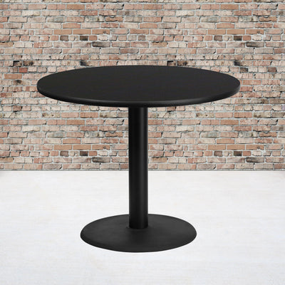 36'' Round Laminate Table Top with 24'' Round Table Height Base - View 2