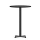 Black |#| 36inch Round Black Laminate Table Top with 30inch x 30inch Bar Height Table Base