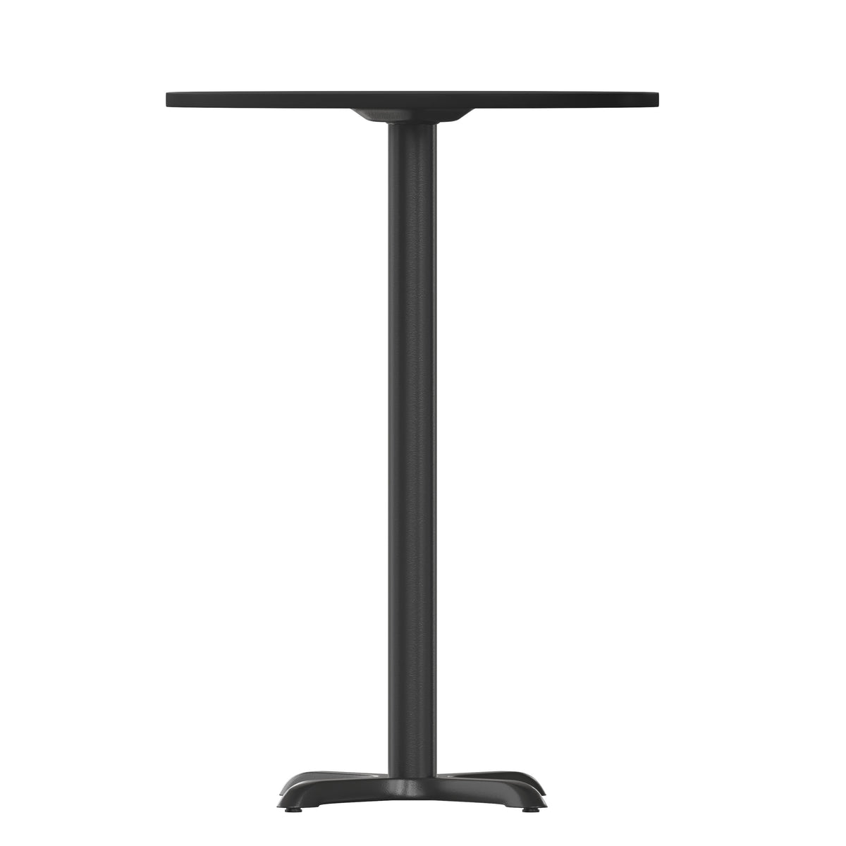 Black |#| 36inch Round Black Laminate Table Top with 30inch x 30inch Bar Height Table Base