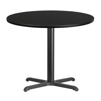 36'' Round Laminate Table Top with 30'' x 30'' Table Height Base