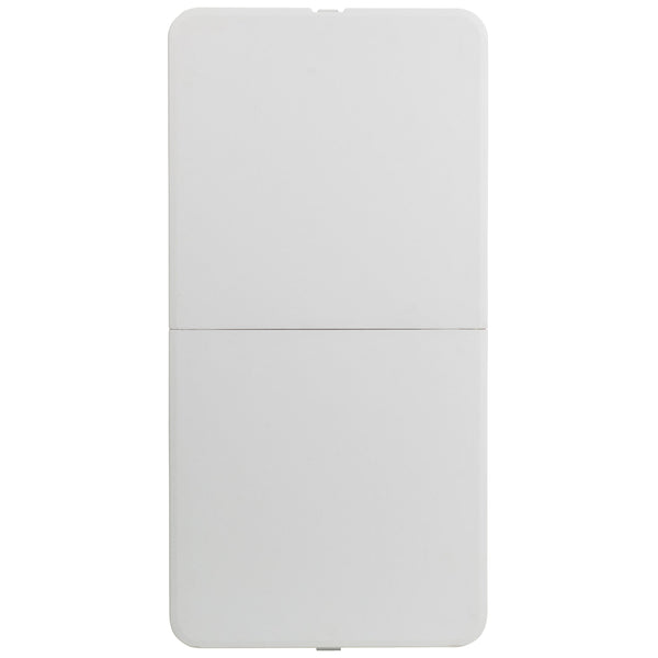 4-Foot Height Adjustable Bi-Fold White Plastic Folding Table w/ Handle