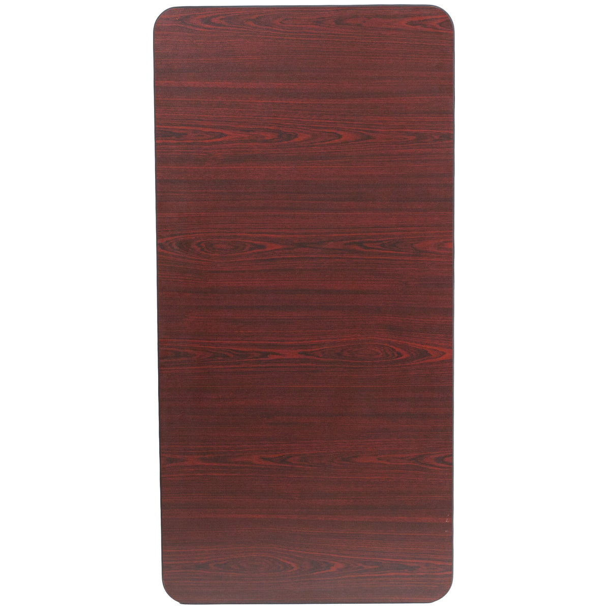 4-Foot Mahogany Melamine Laminate Folding Banquet Table