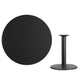 Black |#| 42inch Round Black Laminate Table Top with 24inch Round Table Height Base