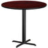 42'' Round Laminate Table Top with 33'' x 33'' Bar Height Table Base