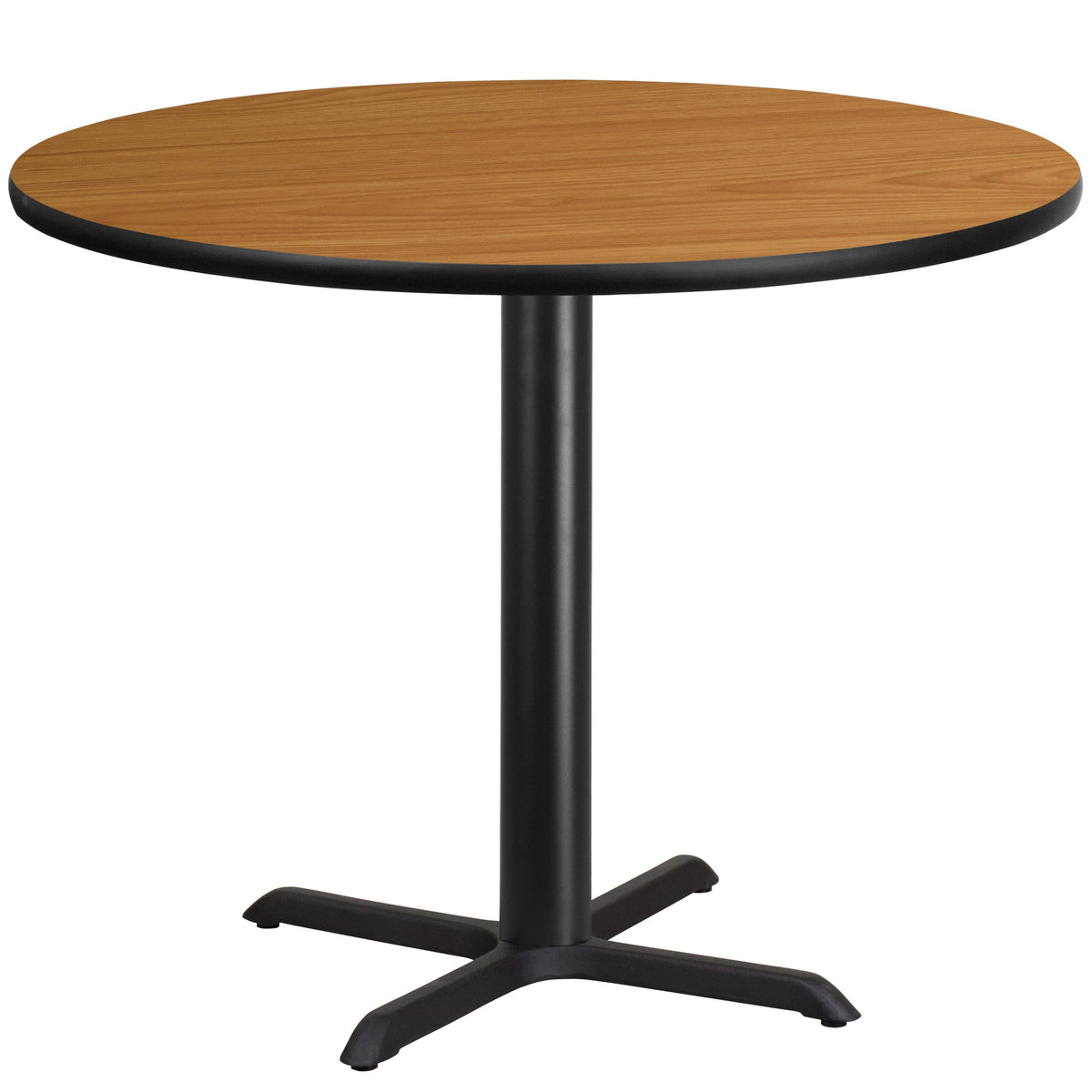Natural |#| 42inch Round Natural Laminate Table Top with 33inch x 33inch Table Height Base