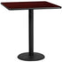 42'' Square Laminate Table Top with 24'' Round Bar Height Table Base