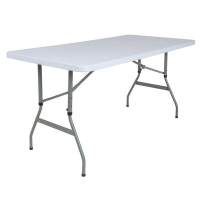 4.93-Foot Height Adjustable Plastic Folding Table