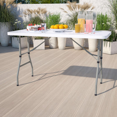 4.93-Foot Height Adjustable Plastic Folding Table - View 2