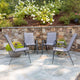 Gray |#| 4 Pack Gray Outdoor Stack Chair with Flex Comfort Material - Patio Stack Chair