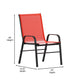 Red |#| 4 Pack Red Outdoor Stack Chair with Flex Comfort Material - Patio Stack Chair