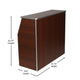 Walnut Woodgrain |#| 4' Walnut Laminate Foldable Portable Event Bar - Catering/Bartender Bar