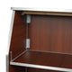 Walnut Woodgrain |#| 4' Walnut Laminate Foldable Portable Event Bar - Catering/Bartender Bar