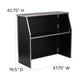 Black |#| 4' Black Laminate Foldable Bar - Portable Event Bar - Caterering/Bartendar Bar