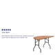 5-Foot Half-Round Wood Folding Banquet Table - Event & Catering Table