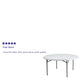 5-Foot Round Plastic Folding Event Table w/ 2inch Thick White Surface