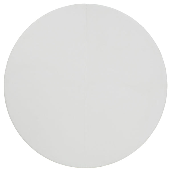 5-Foot Round Granite White Plastic Folding Table - Banquet / Event Folding Table