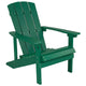 Green |#| Star and Moon Fire Pit with Mesh Cover & 4 Green Poly Resin Adirondack Chairs