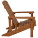 Teak |#| Star and Moon Fire Pit with Mesh Cover & 4 Teak Poly Resin Adirondack Chairs