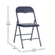 Navy |#| 5 Piece Navy Folding Card Table and Chair Set with Upholstered Table Top