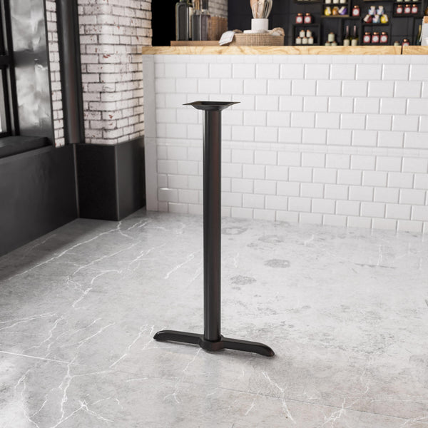 5inch x 22inch Restaurant Table T-Base with 3inch Dia. Bar Height Column