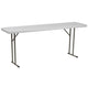 Granite White |#| 6-Foot Inch Rectangle Granite White Plastic Folding Training / Seminar Table