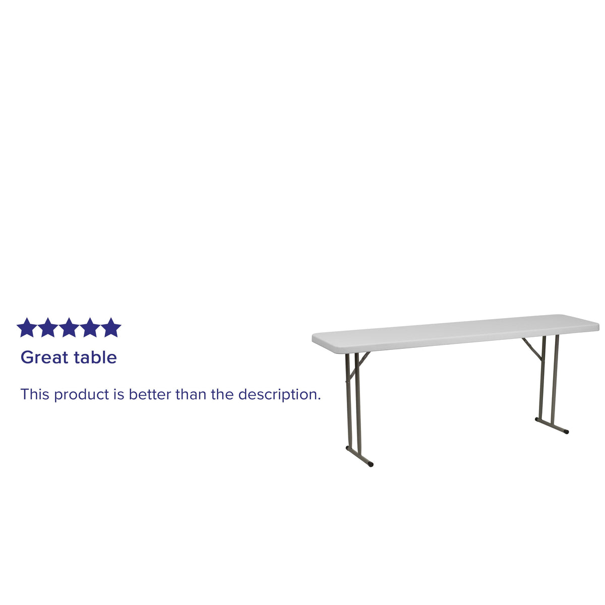 Granite White |#| 6-Foot Inch Rectangle Granite White Plastic Folding Training / Seminar Table