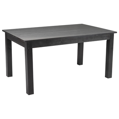 60" x 38" Rectangular Solid Pine Farm Dining Table - View 1