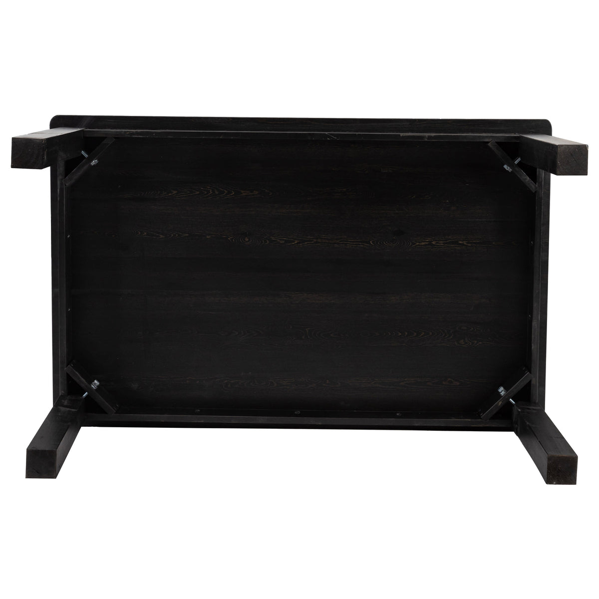 Black Wash |#| 60inch x 38inch Rectangular Black Wash Solid Pine Farm Dining Table