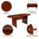 Cherry |#| 6 Foot (72 inch) Classic Oval Conference Table in Cherry - Meeting Table