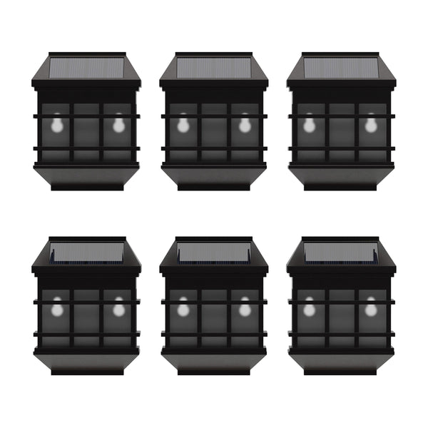 Brown |#| Decorative Wall Mount Solar Powered Lighting for Decks and Fencing in Brown