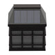 Brown |#| Decorative Wall Mount Solar Powered Lighting for Decks and Fencing in Brown