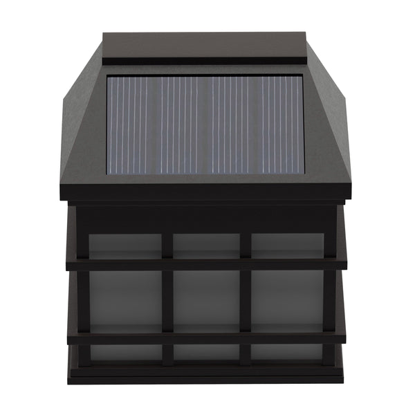 Brown |#| Decorative Wall Mount Solar Powered Lighting for Decks and Fencing in Brown
