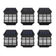 Black |#| Decorative Wall Mount Solar Powered Lighting for Decks and Fencing in Black