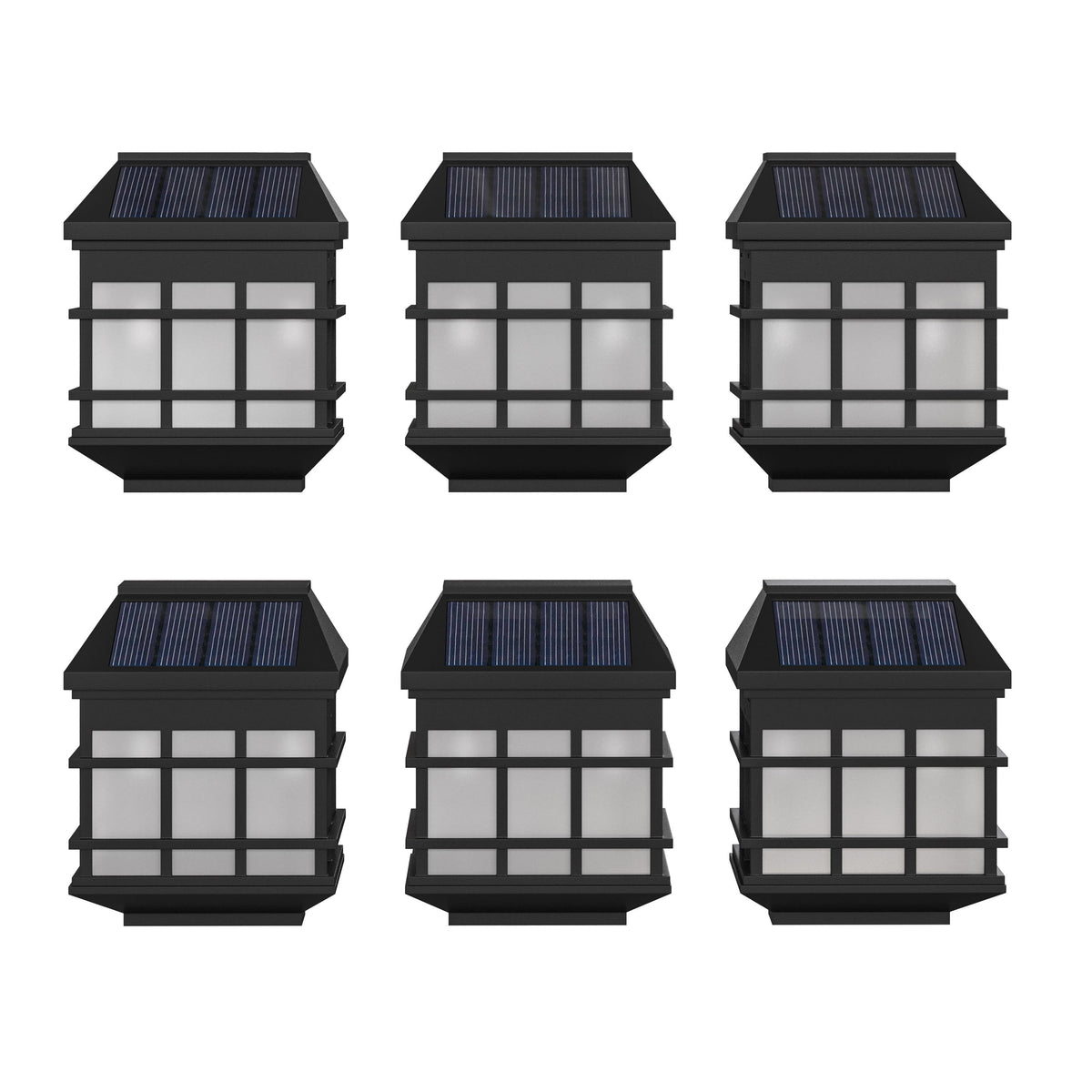 Black |#| Decorative Wall Mount Solar Powered Lighting for Decks and Fencing in Black