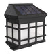 Black |#| Decorative Wall Mount Solar Powered Lighting for Decks and Fencing in Black