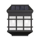 Black |#| Decorative Wall Mount Solar Powered Lighting for Decks and Fencing in Black
