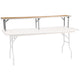 72inch x 12inch x 12inch Birchwood Bar Top Riser with Silver Legs