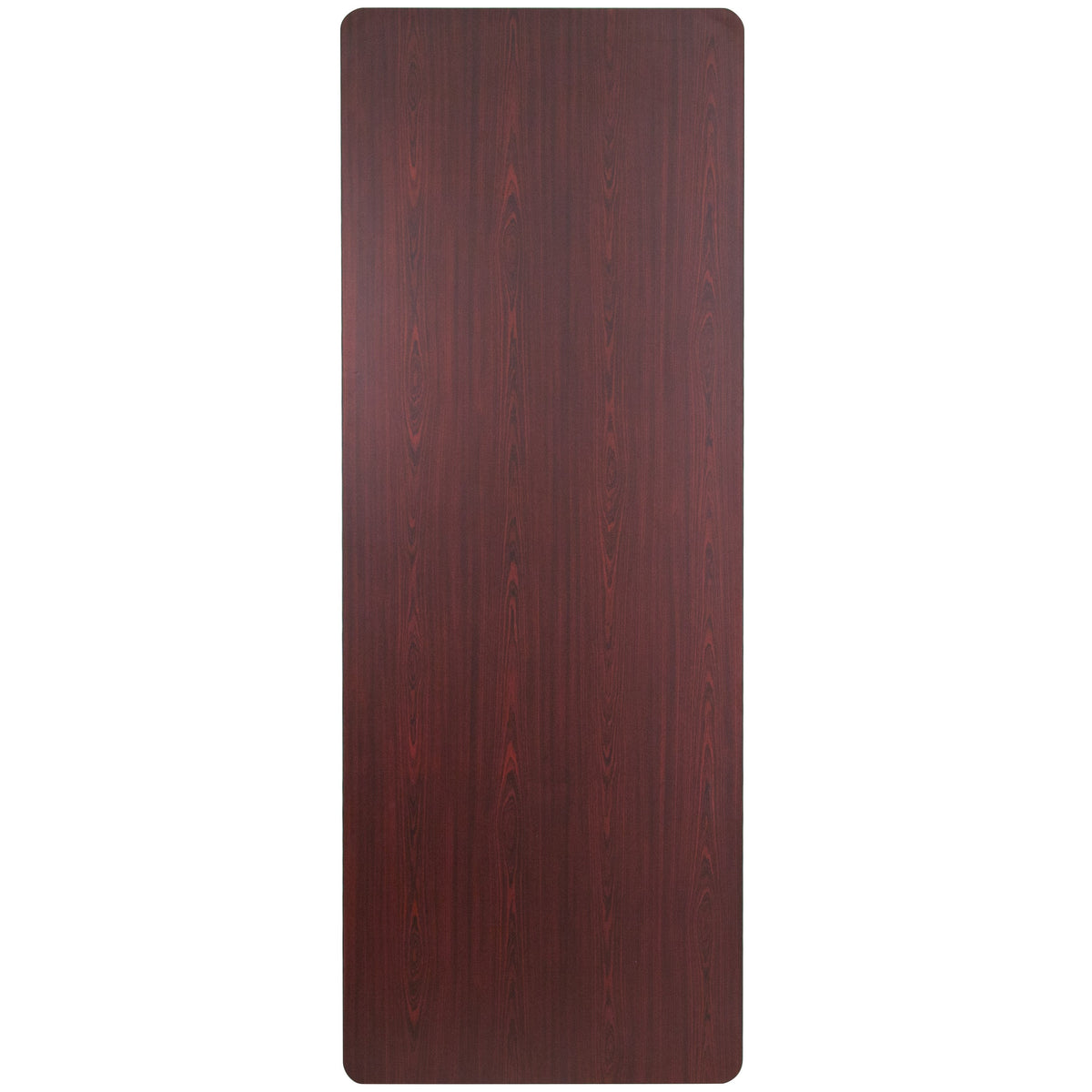 8-Foot Mahogany Melamine Laminate Folding Banquet & Catering Table