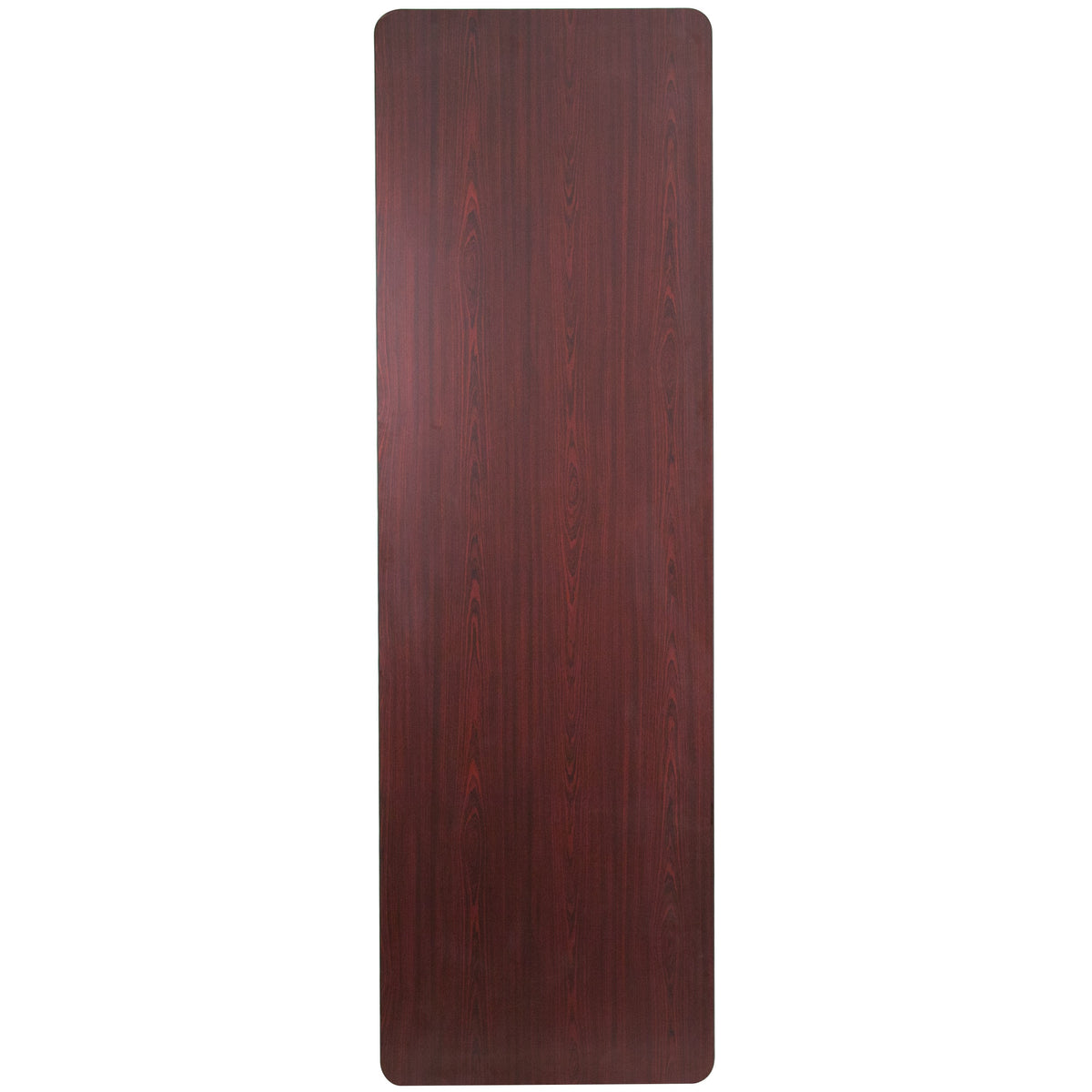 8-Foot Mahogany Melamine Laminate Folding Banquet & Catering Table