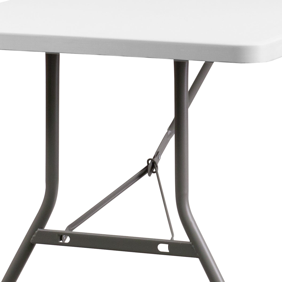 8-Foot Granite White Plastic Folding Table - Banquet / Event Folding Table