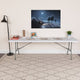 8-Foot Granite White Plastic Folding Table - Banquet / Event Folding Table